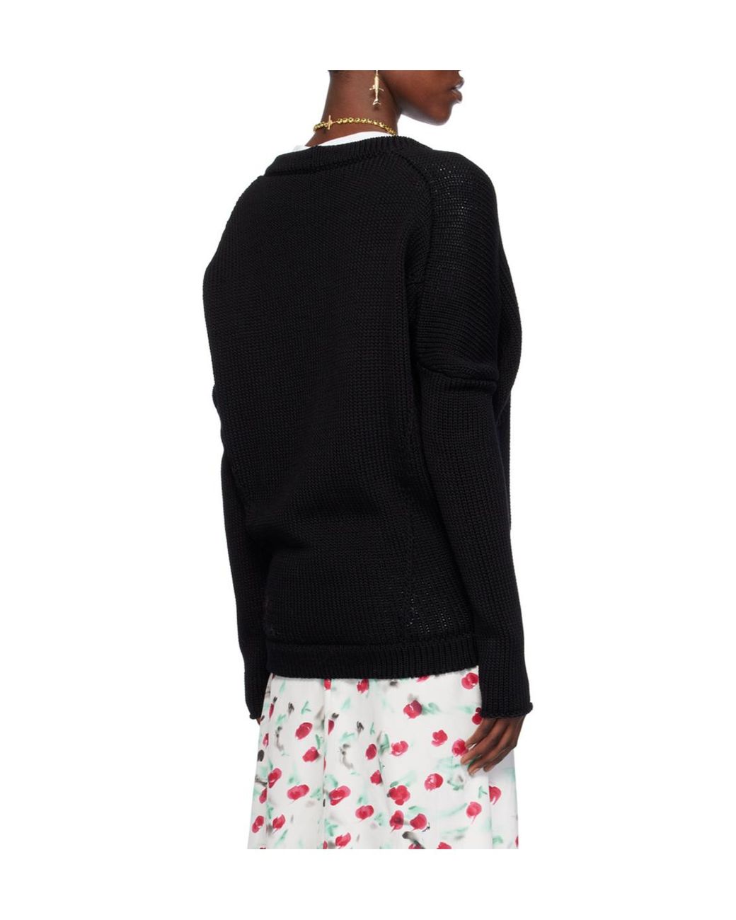 Marni Black Cotton Cardigan For