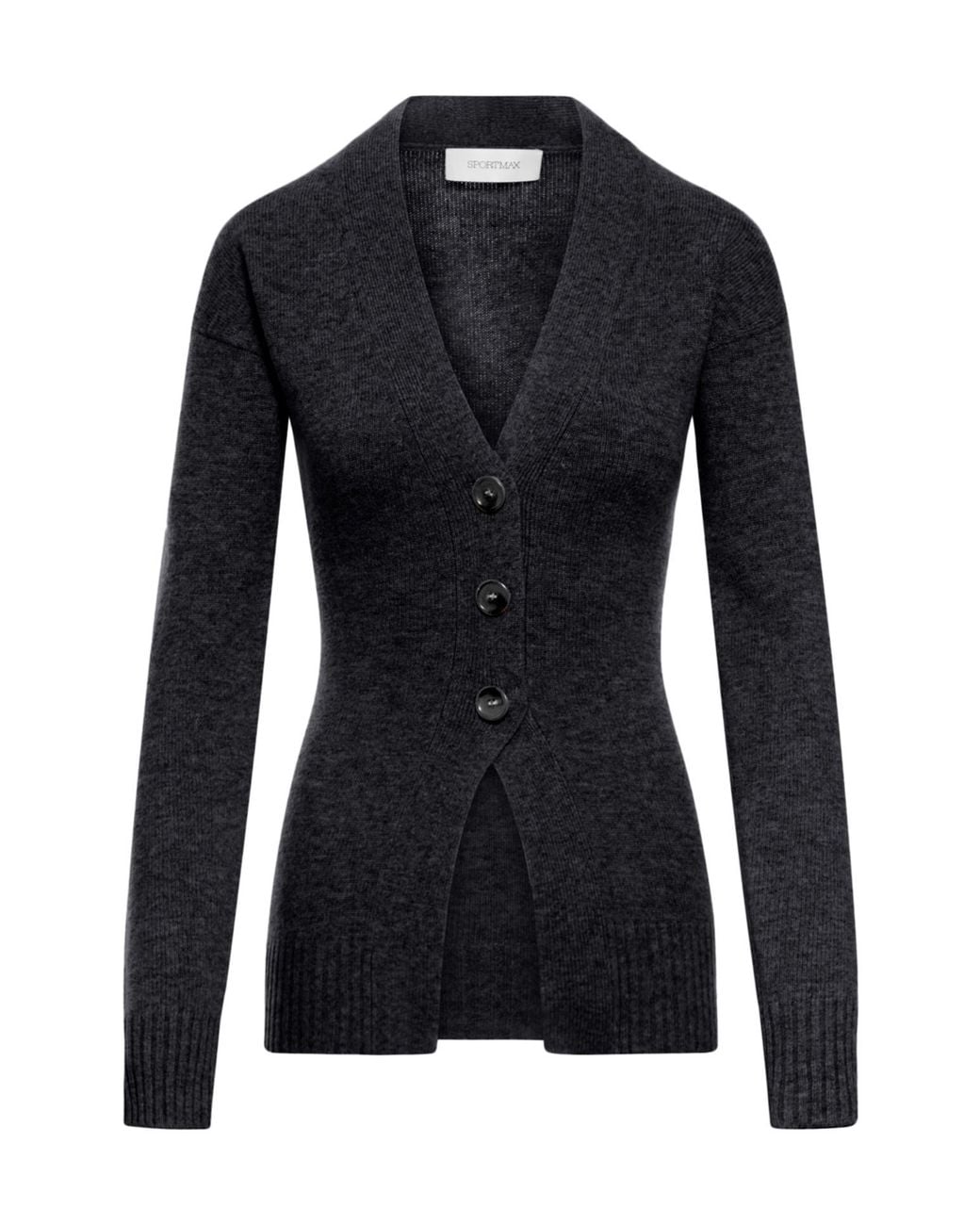 Sportmax Black V-Neck Buttoned Cardigan