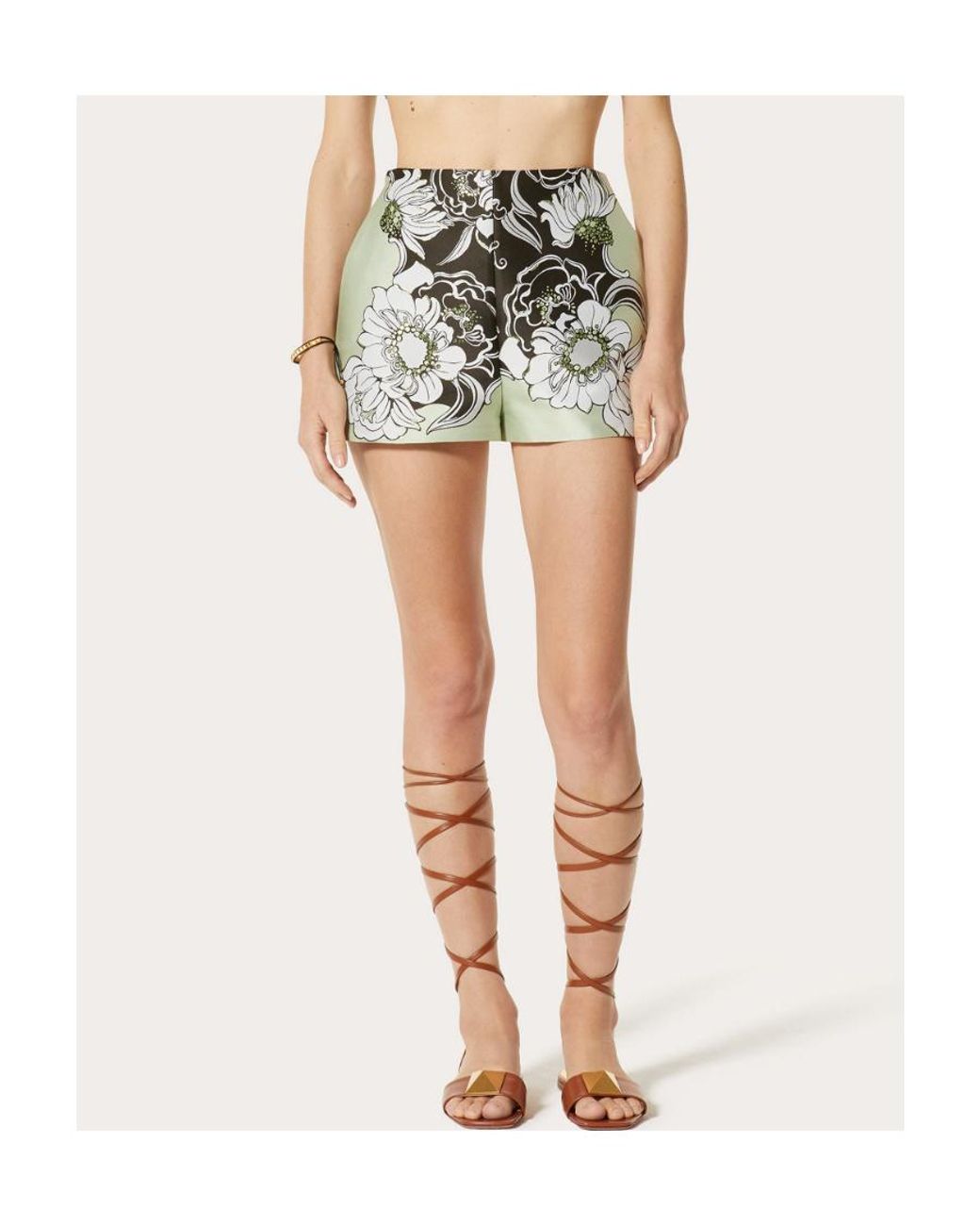Valentino Multicolor Logo Print Casual Shorts
