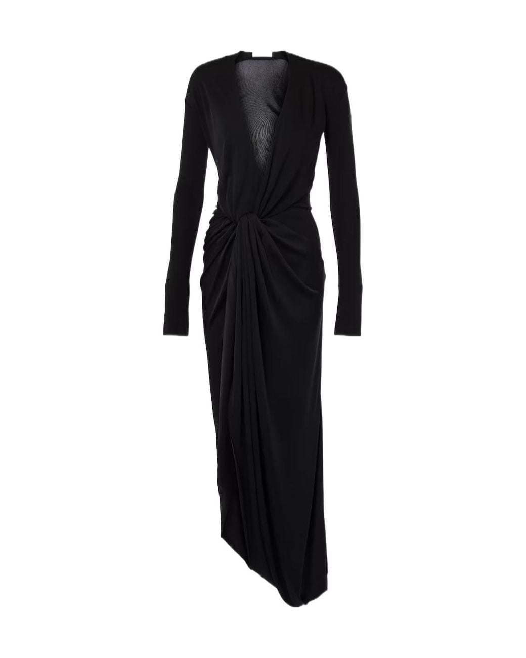 Victoria Beckham Black Knot-Detail Jersey Gown