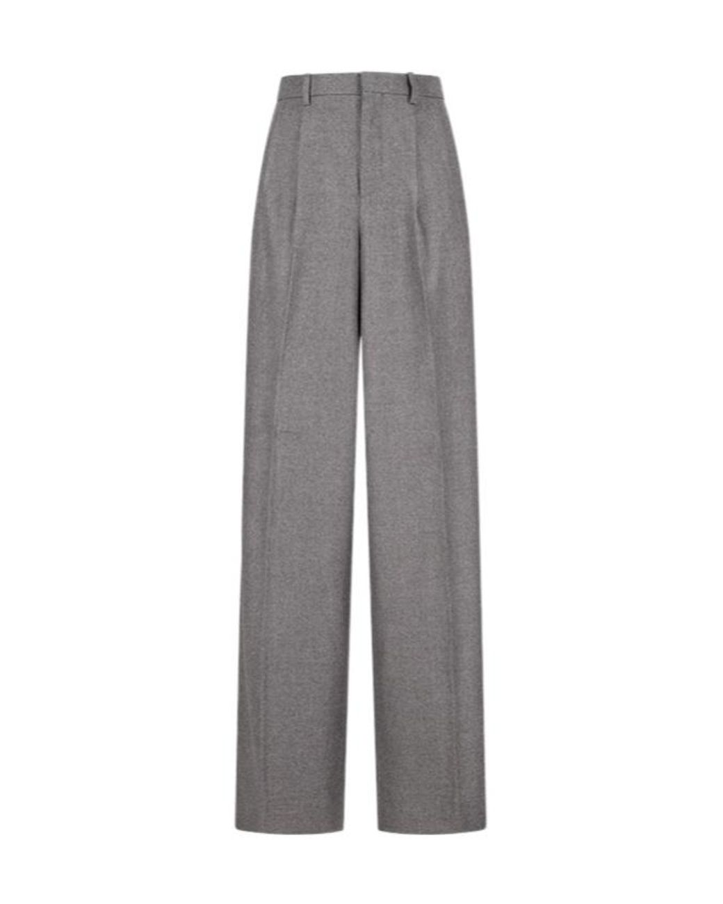 Céline Gray Pleated Trousers