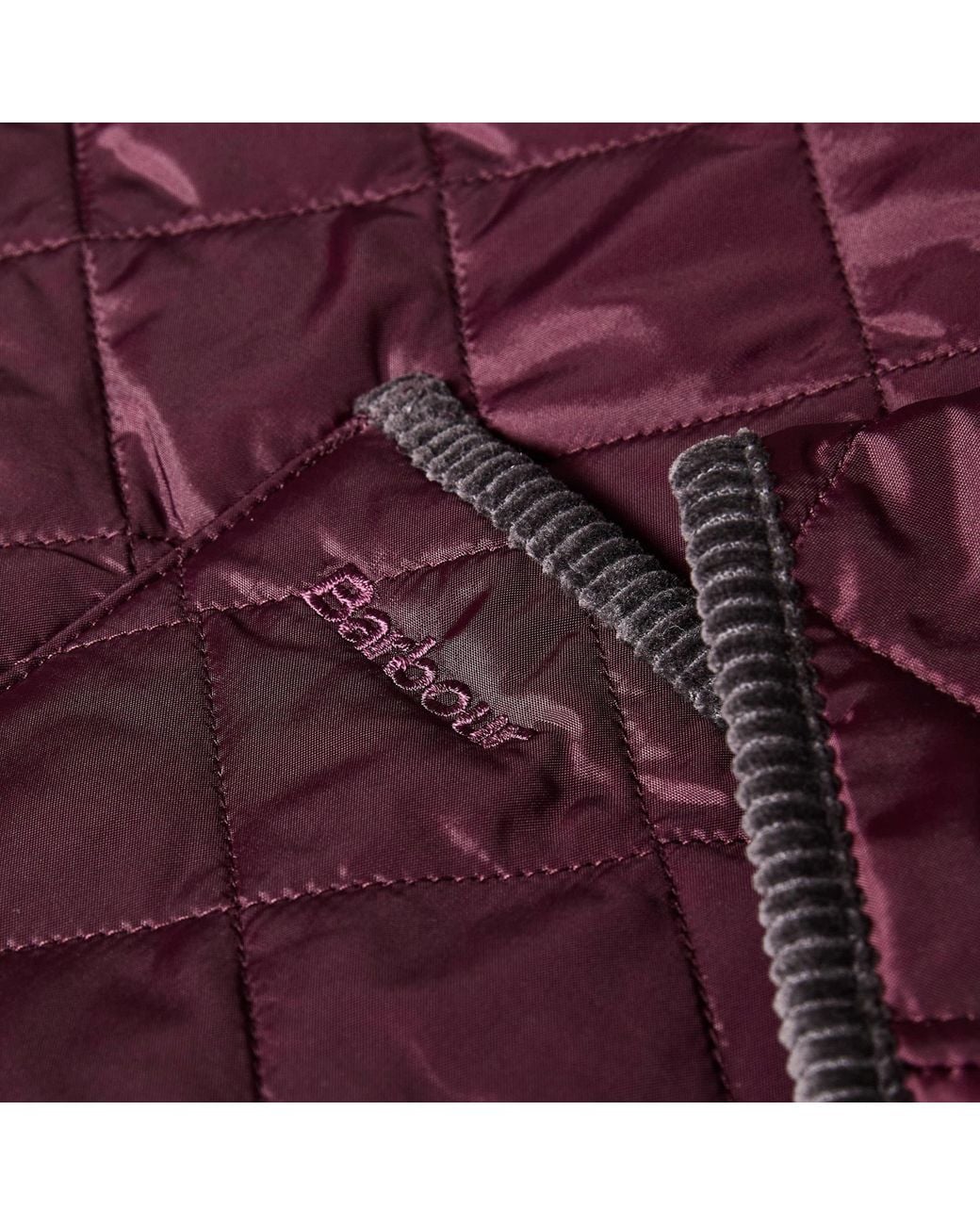 Barbour Purple Diamond Quilted Collared Jacket for men