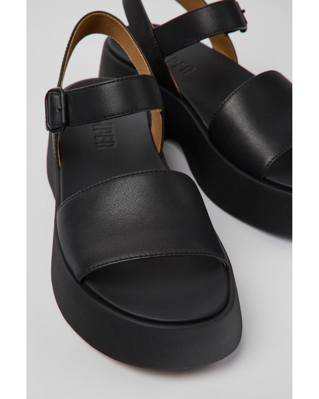 Camper Black Tasha 55Mm Leather Sandals