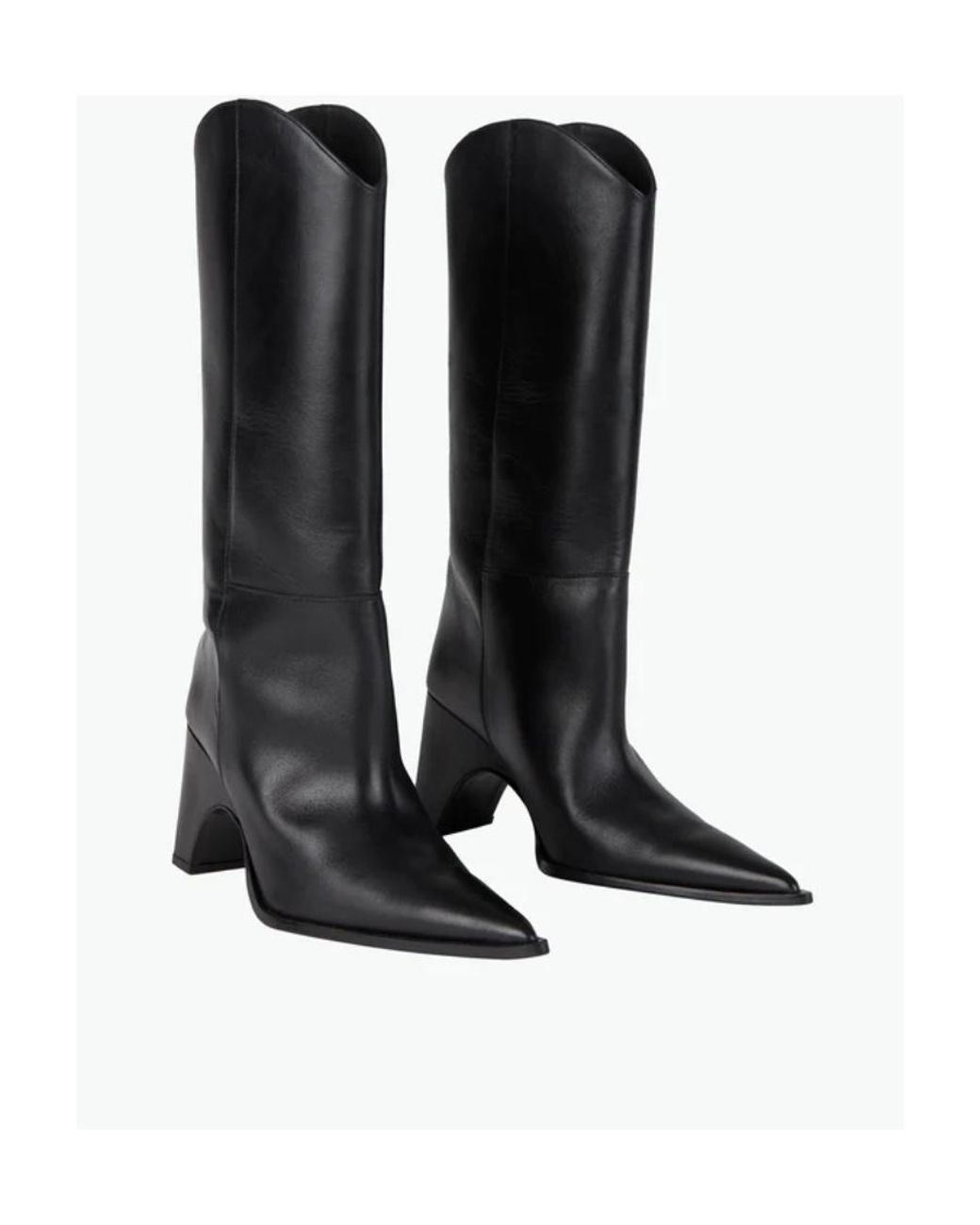 Coperni Black Cowboy Pointed Toe Boots