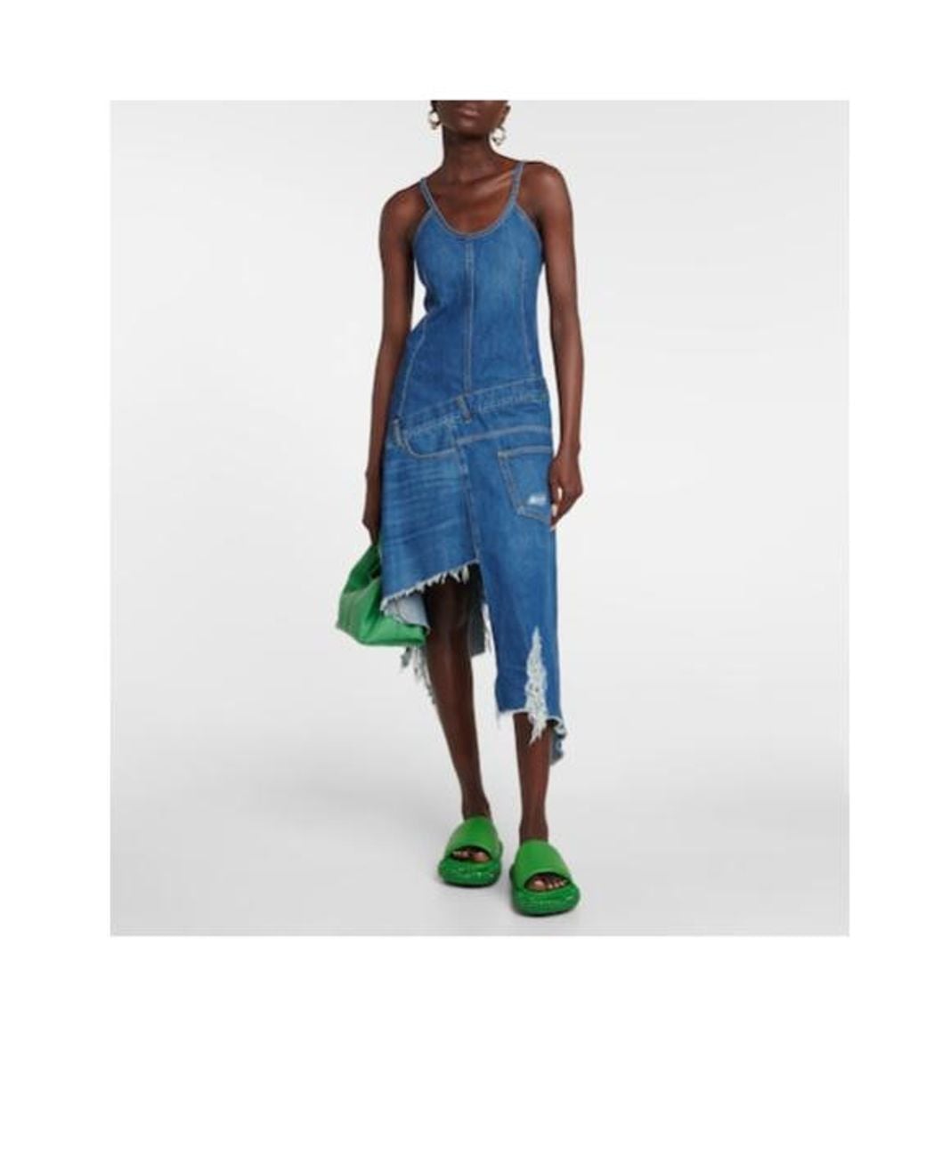J.W. Anderson Green Embellished Leather Slides