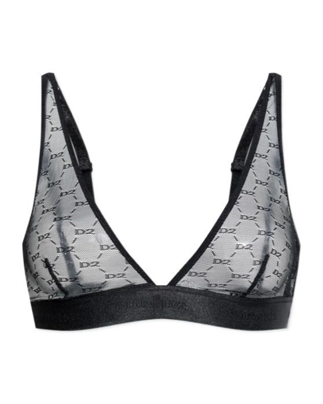 DSquared² Black Logo Bra