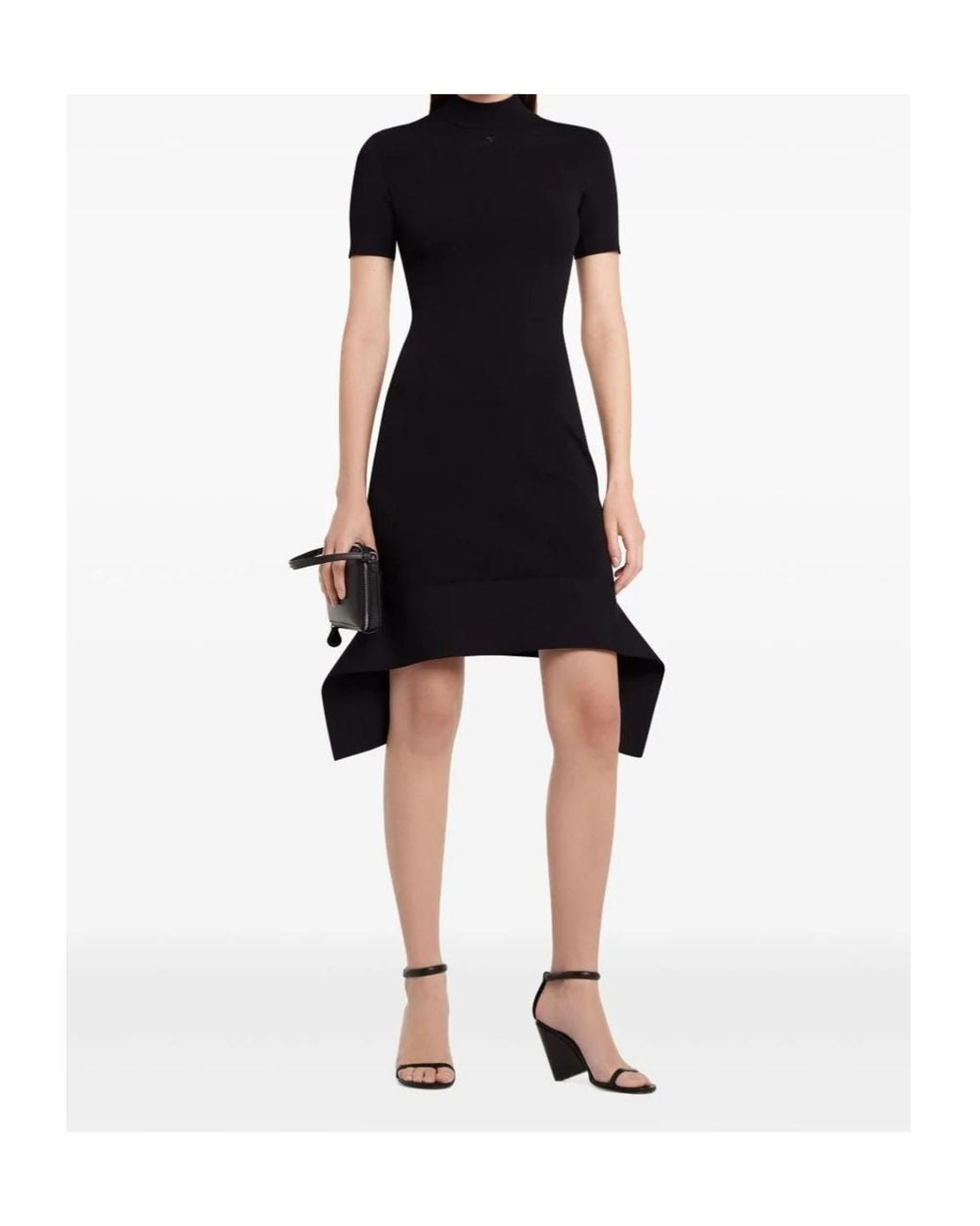 Courreges Black Scuba Mini Dress