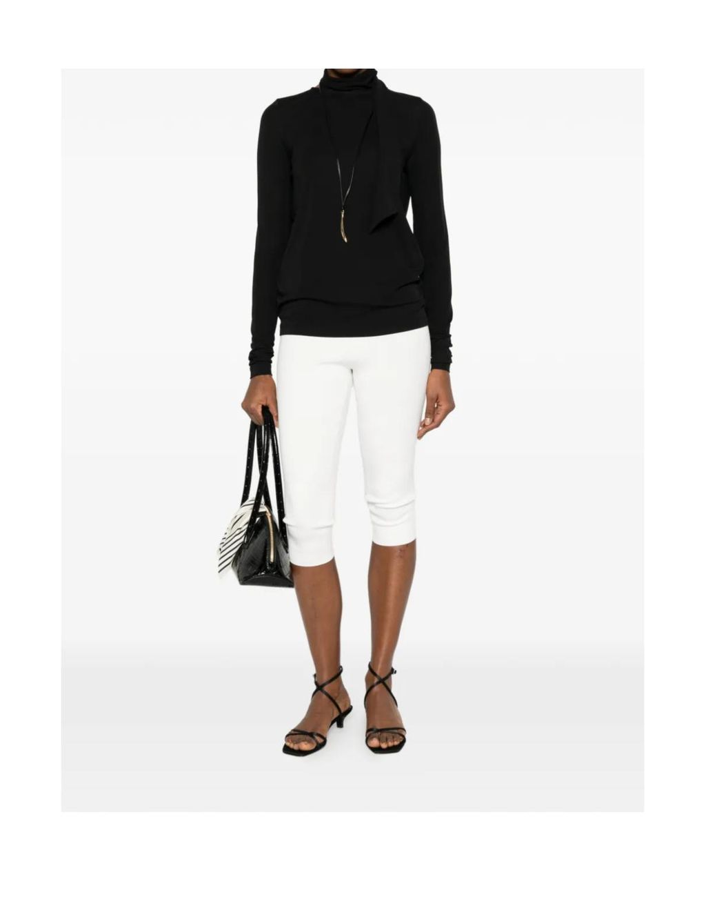 Totême Black Totême Long-Sleeved High-Neck Top