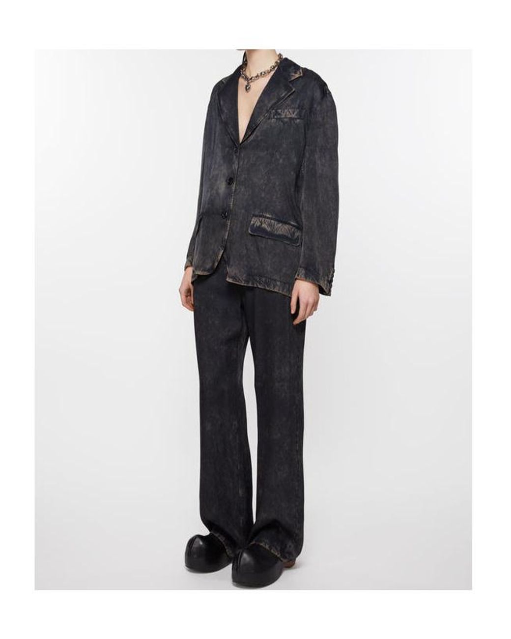 Acne Blue Single-Breasted Jacket