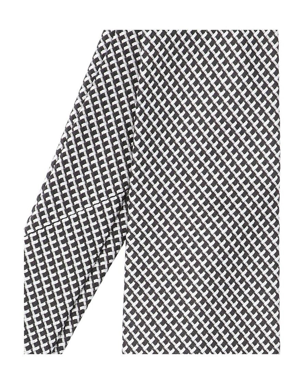 Tom Ford White Patterned-Jacquard Pointed-Tip Tie for men