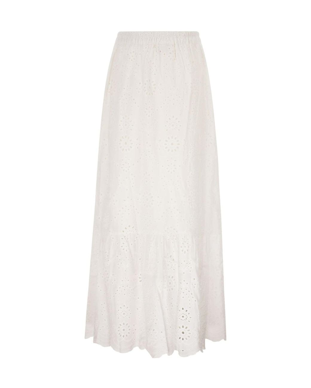 Mc2 Saint Barth White Jenny Sangallo Skirt