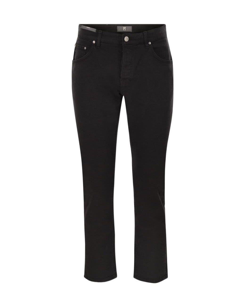Pt Pantaloni Black Carrot-Fit Jeans for men