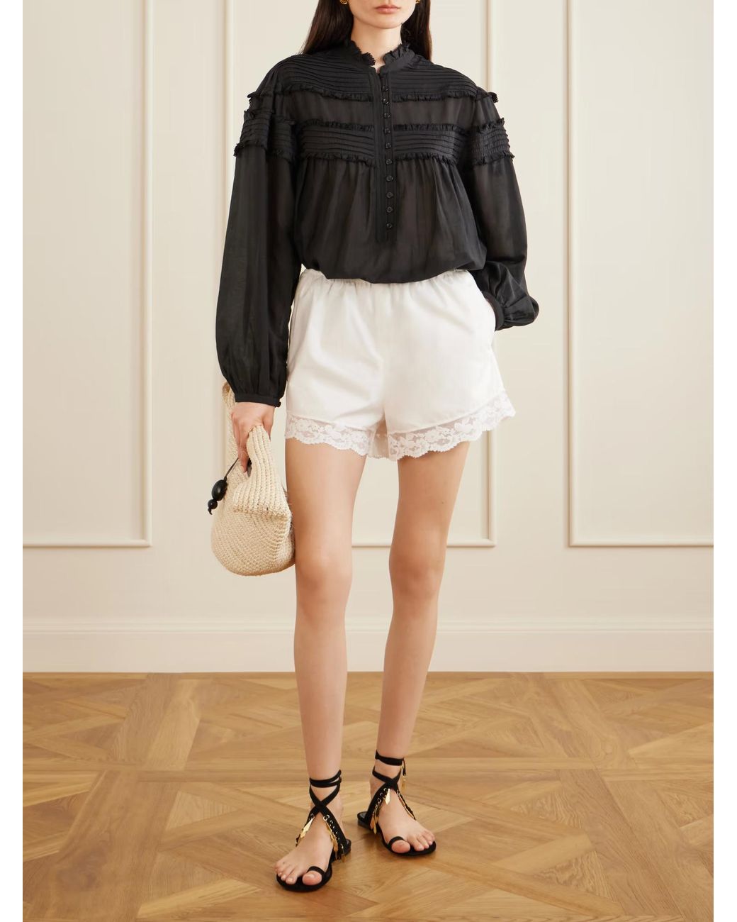 Isabel Marant Black Isabel Marant Étoile Doane Ruffled Blouse