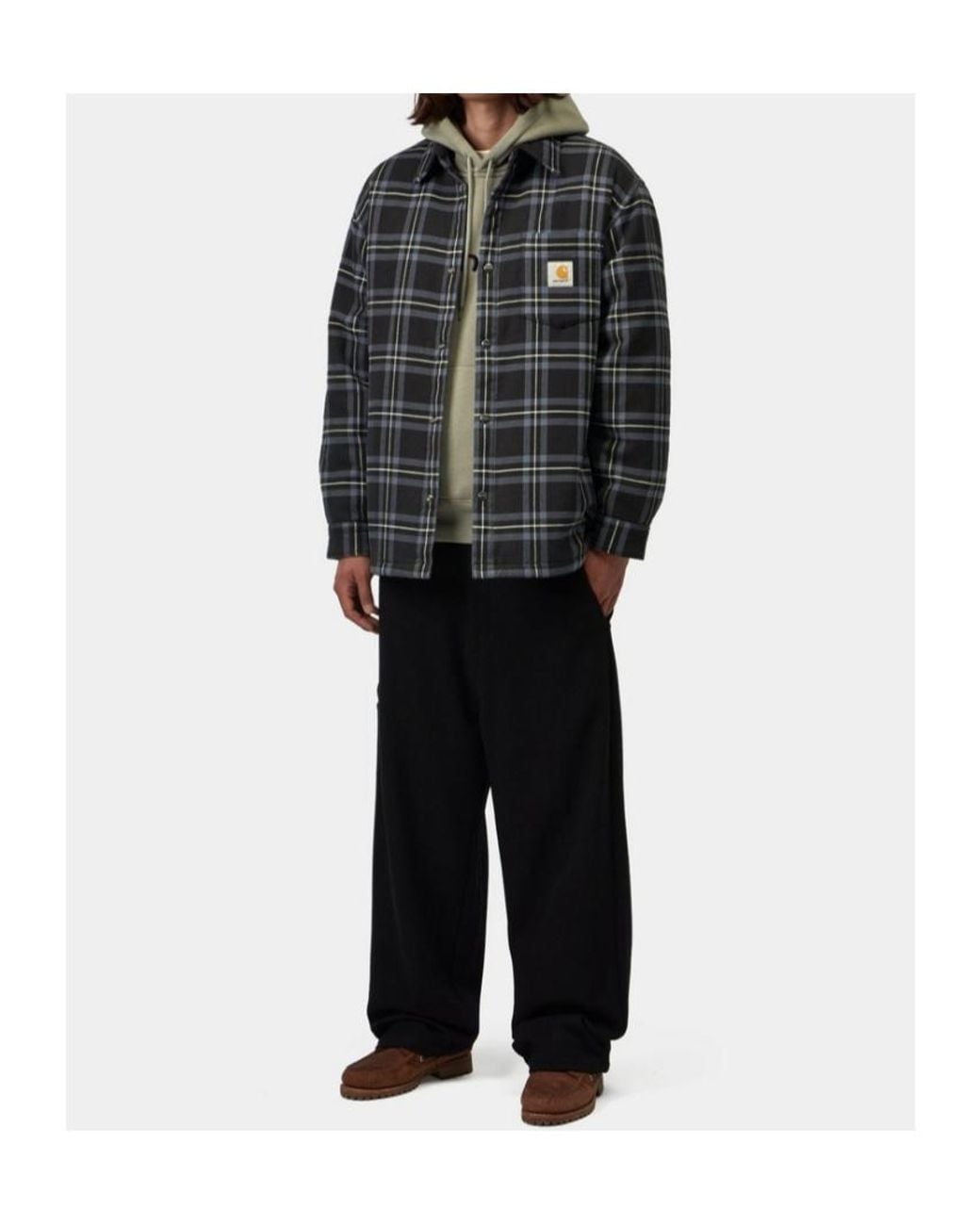 Carhartt Gray Baird Shirt Jac for men