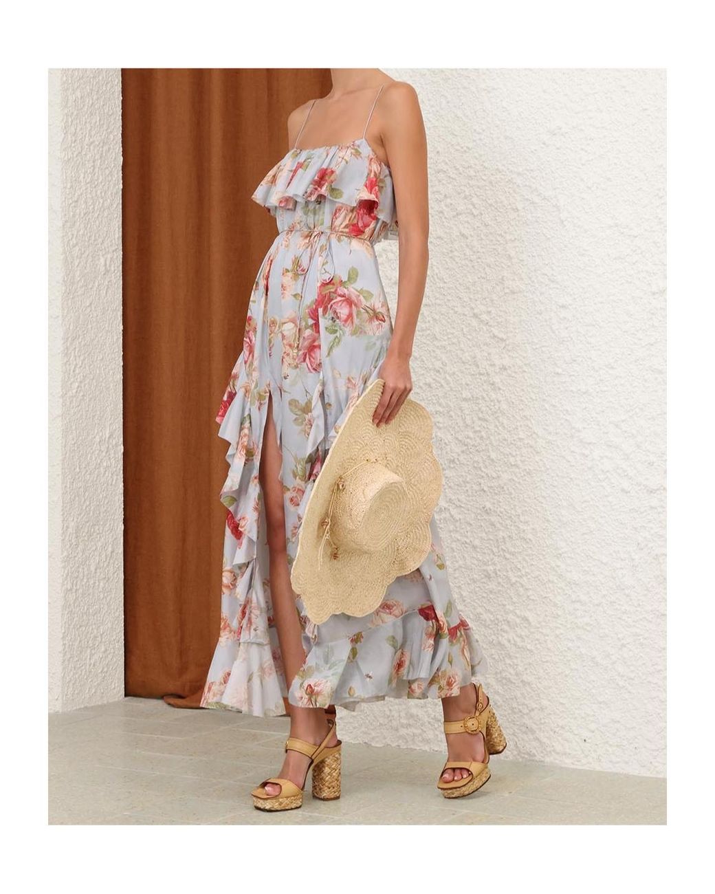 Zimmermann White Roselight Frill Maxi Dress