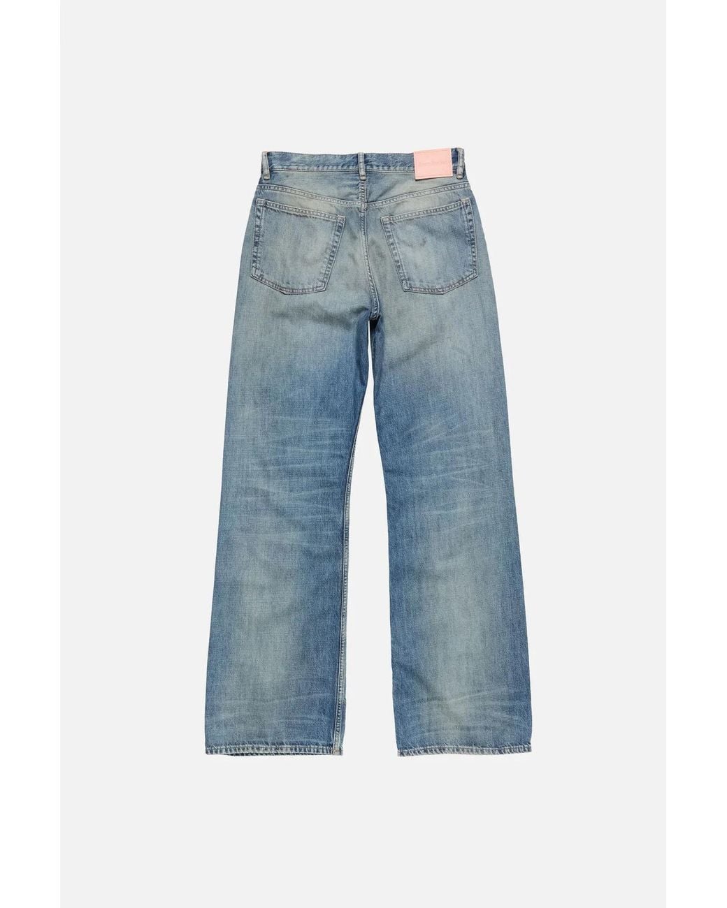 Acne Blue Relaxed Straight-Leg Jeans