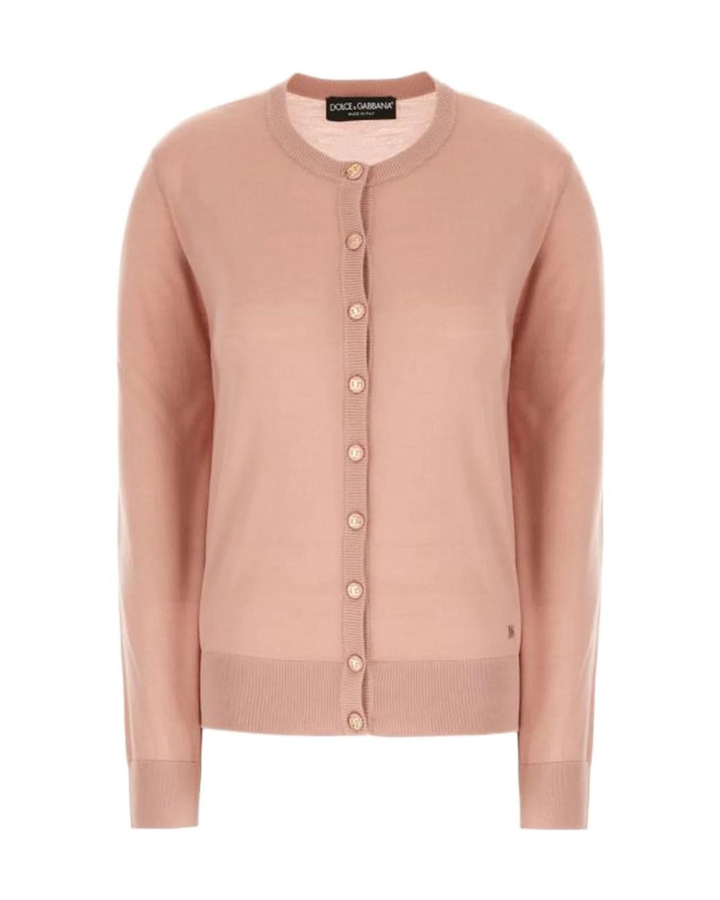 Dolce & Gabbana Pink Virgin-Wool Cardigan