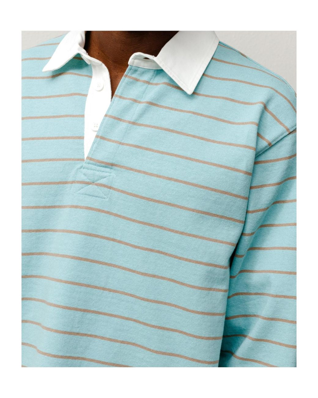 Stussy Blue Striped Rugby Shirt for men