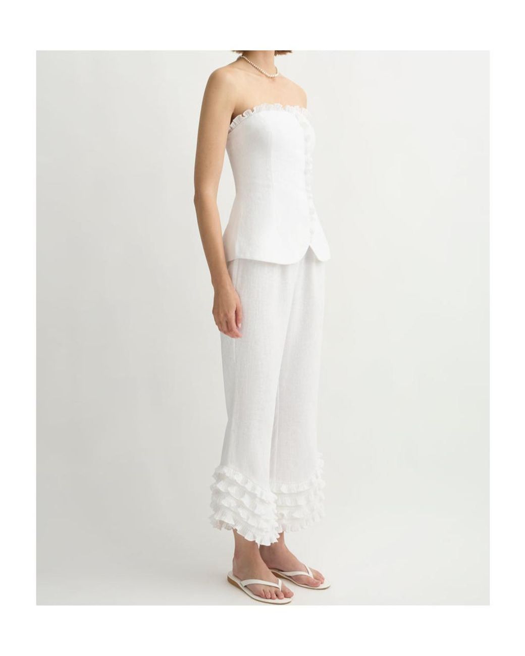 Posse White Florence Strapless Top