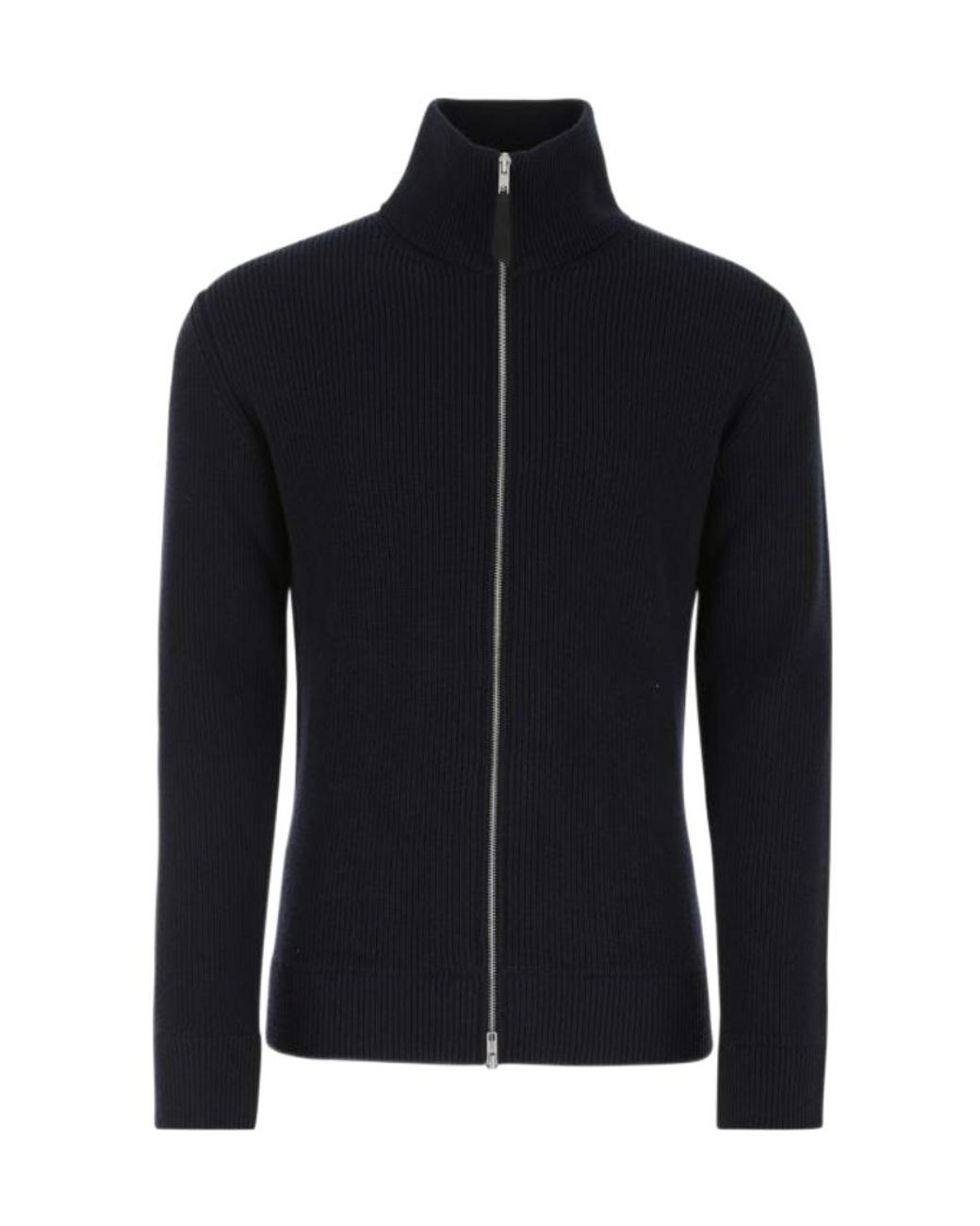 Maison Margiela Blue Malgione Zip-Up Knitted Sweater for men