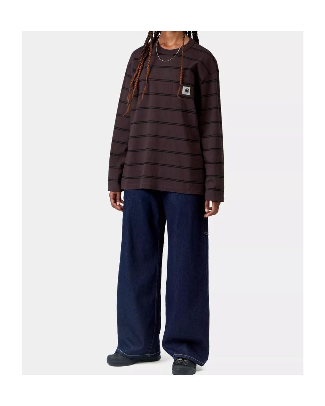 Carhartt Brown L/S Cardona Pocket T-Shirt