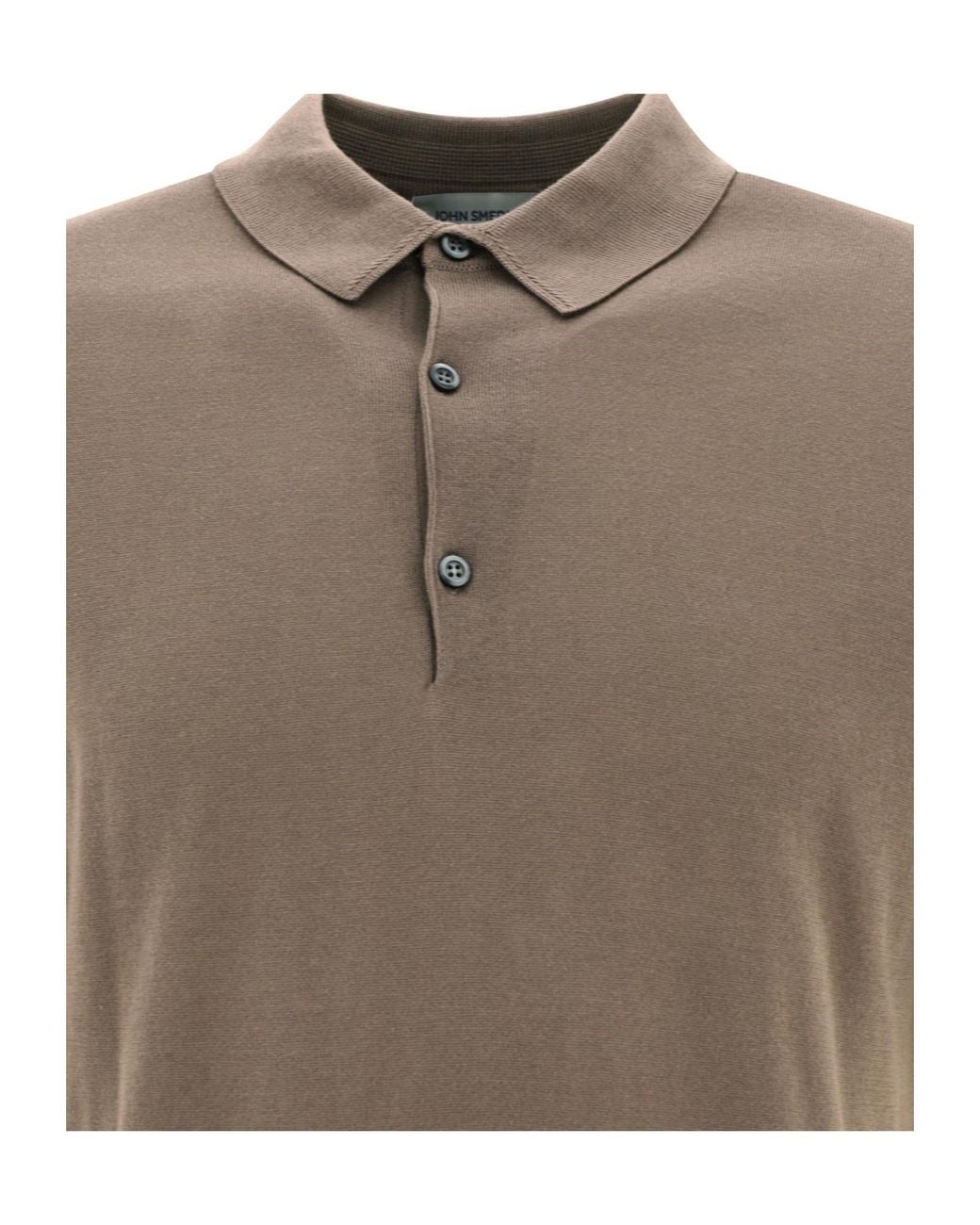 John Smedley Brown Adrian Polo Shirt for men
