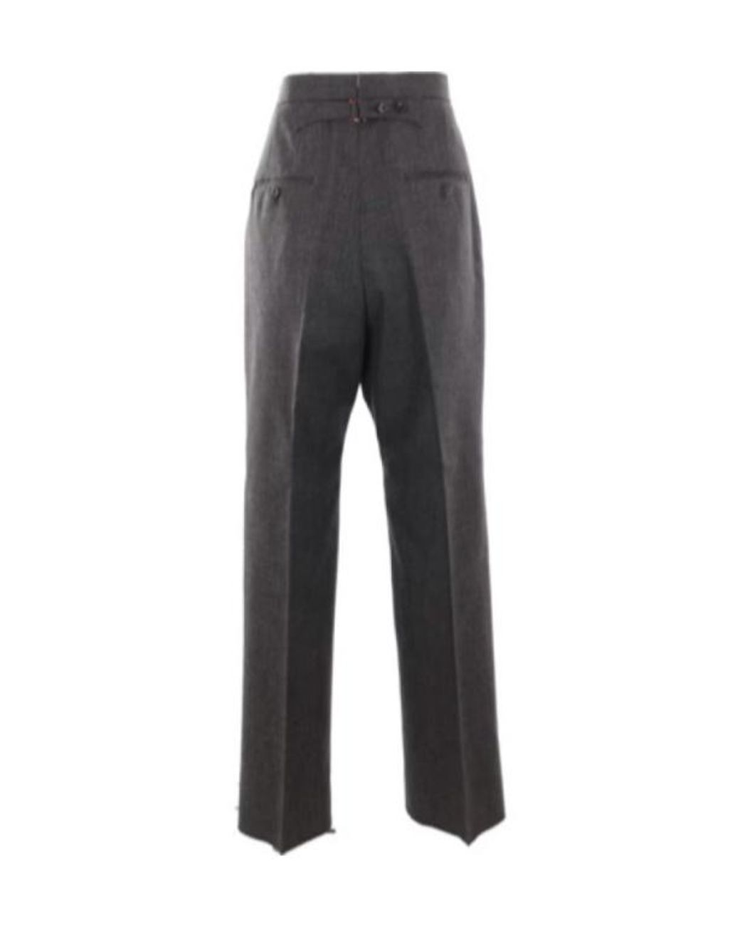 Thom Browne Gray Mid-Rise Slim-Fit Tailored Trousers for men
