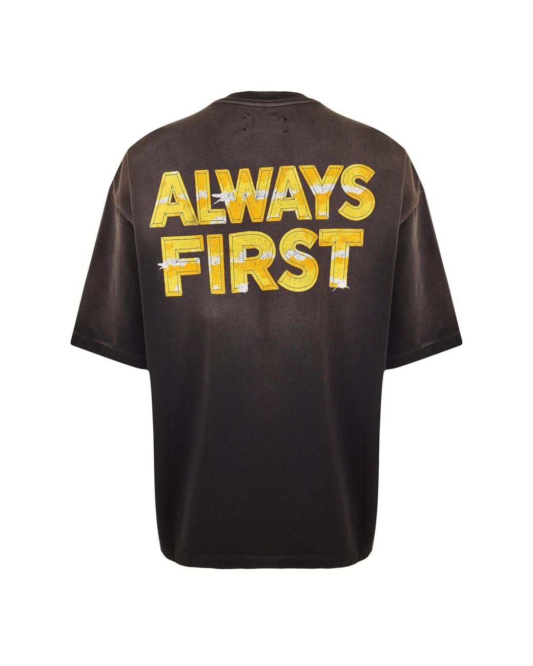 Amiri Black Dark-Toned Vintage-Wash T-Shirt for men