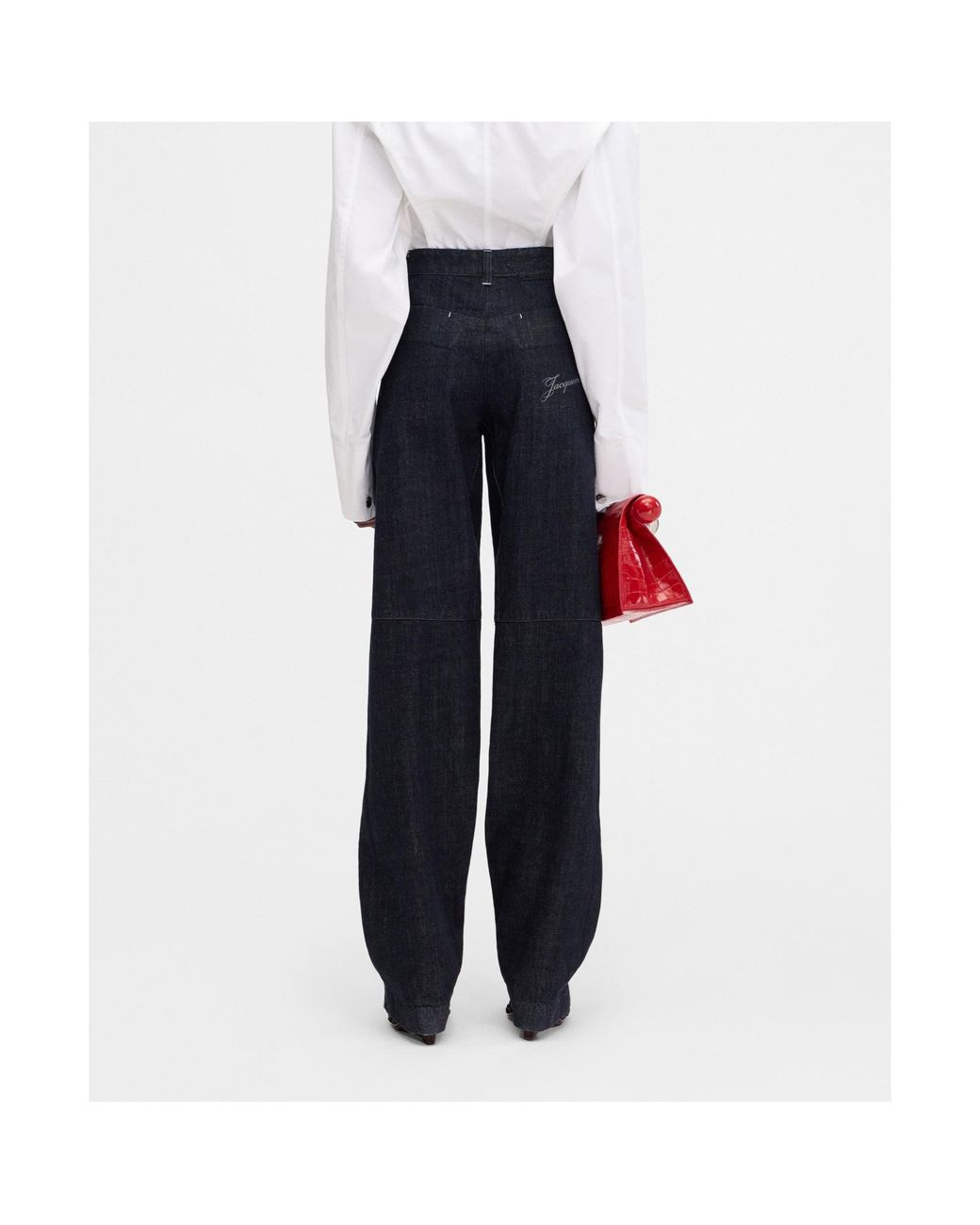 Jacquemus Blue Stitch Detailed Jeans