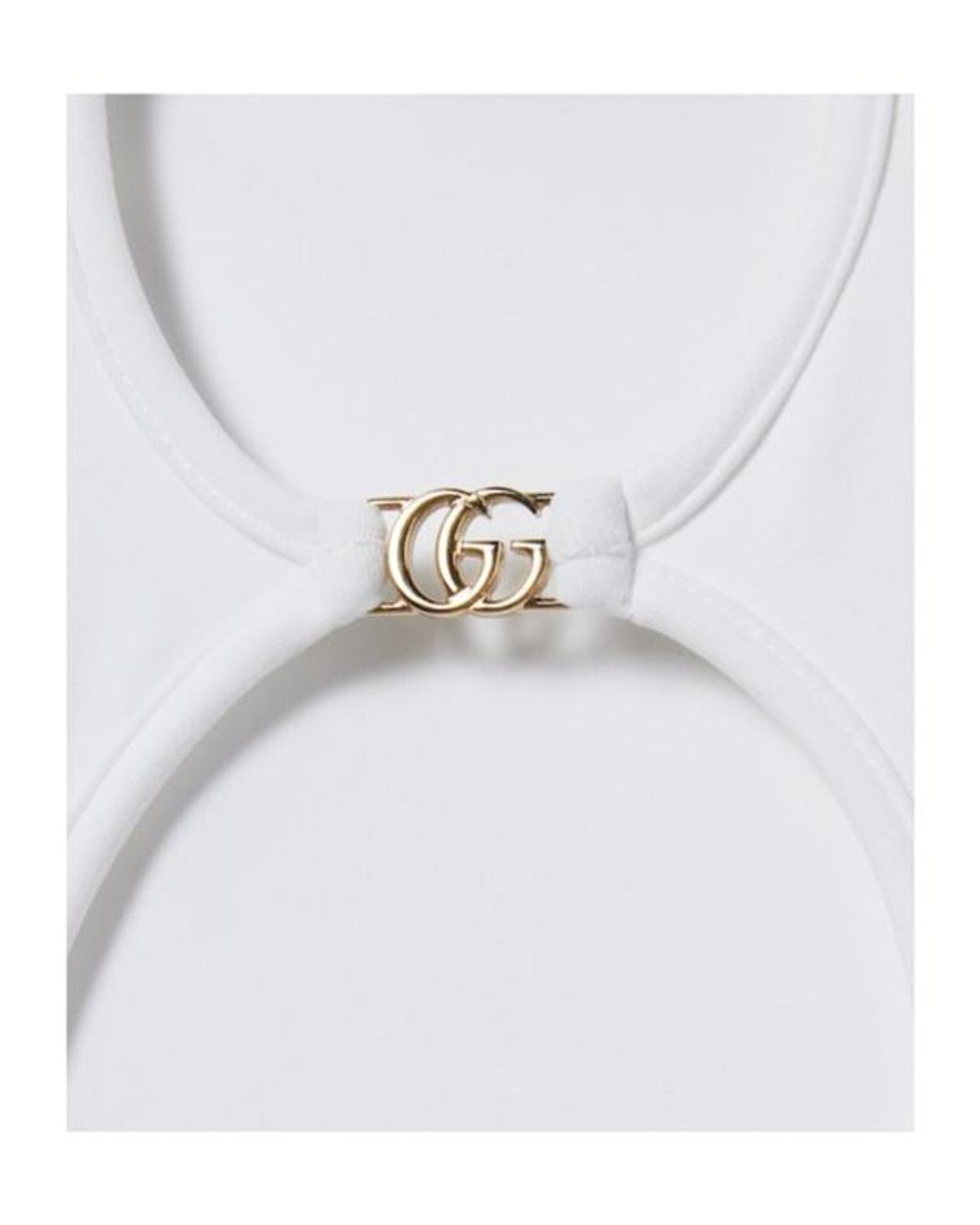 Gucci White Sparkling Stretch Jersey Swimsuit