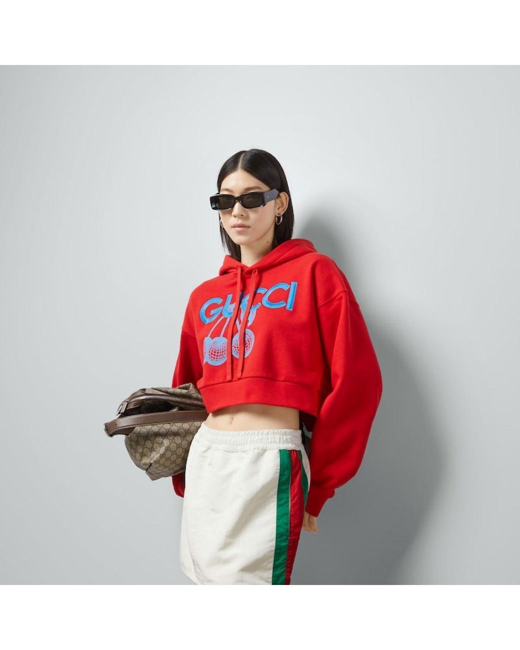 Gucci Logo-Embroidered Cotton Hoodie