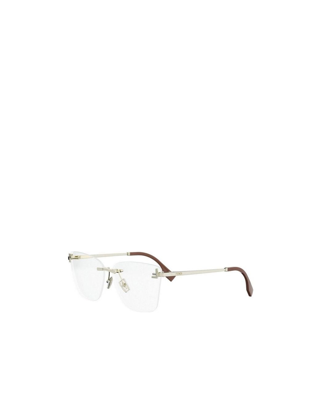 Fendi White Eyewear Rectangle Frame Glasses