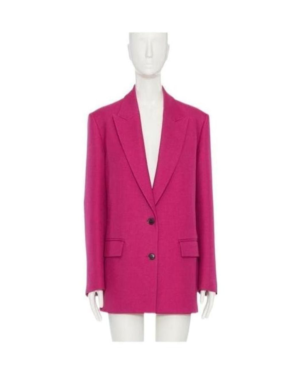 Valentino Pink Single-Breasted Wool-Blend Blazer