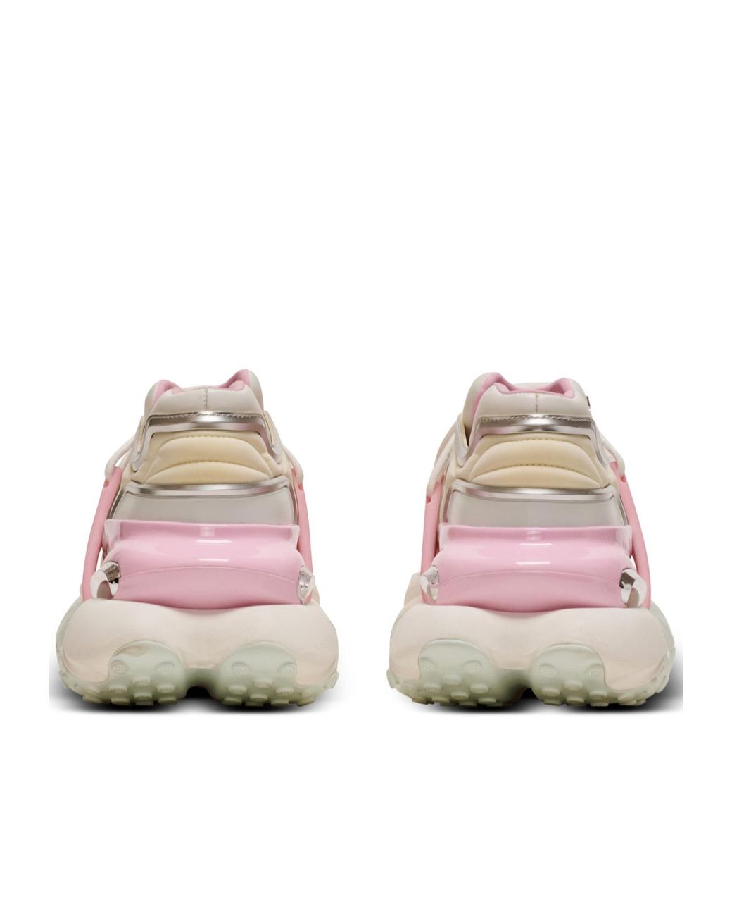 Balmain White Wave Design Sneaker For