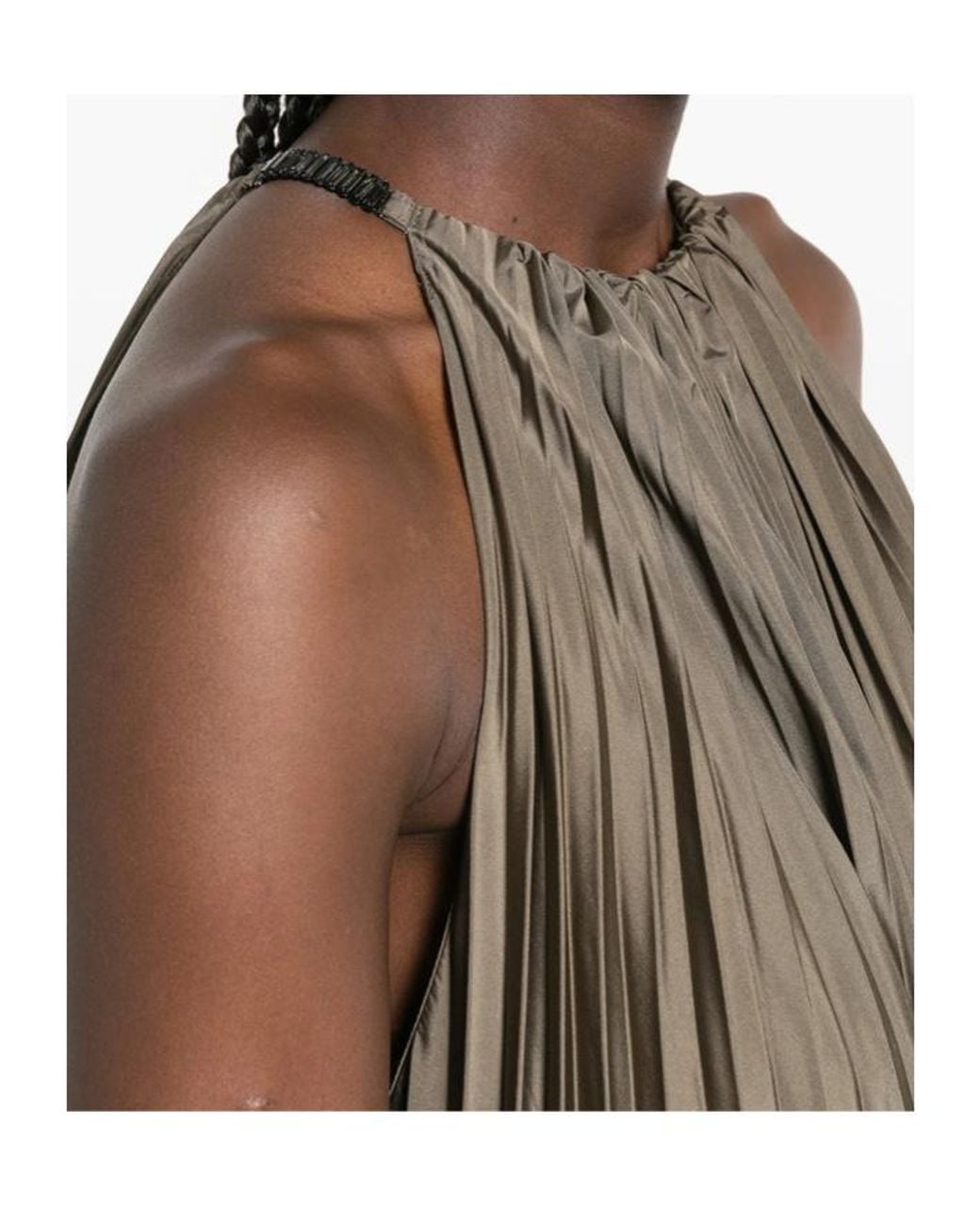 Max Mara Brown Sleeveless Dress