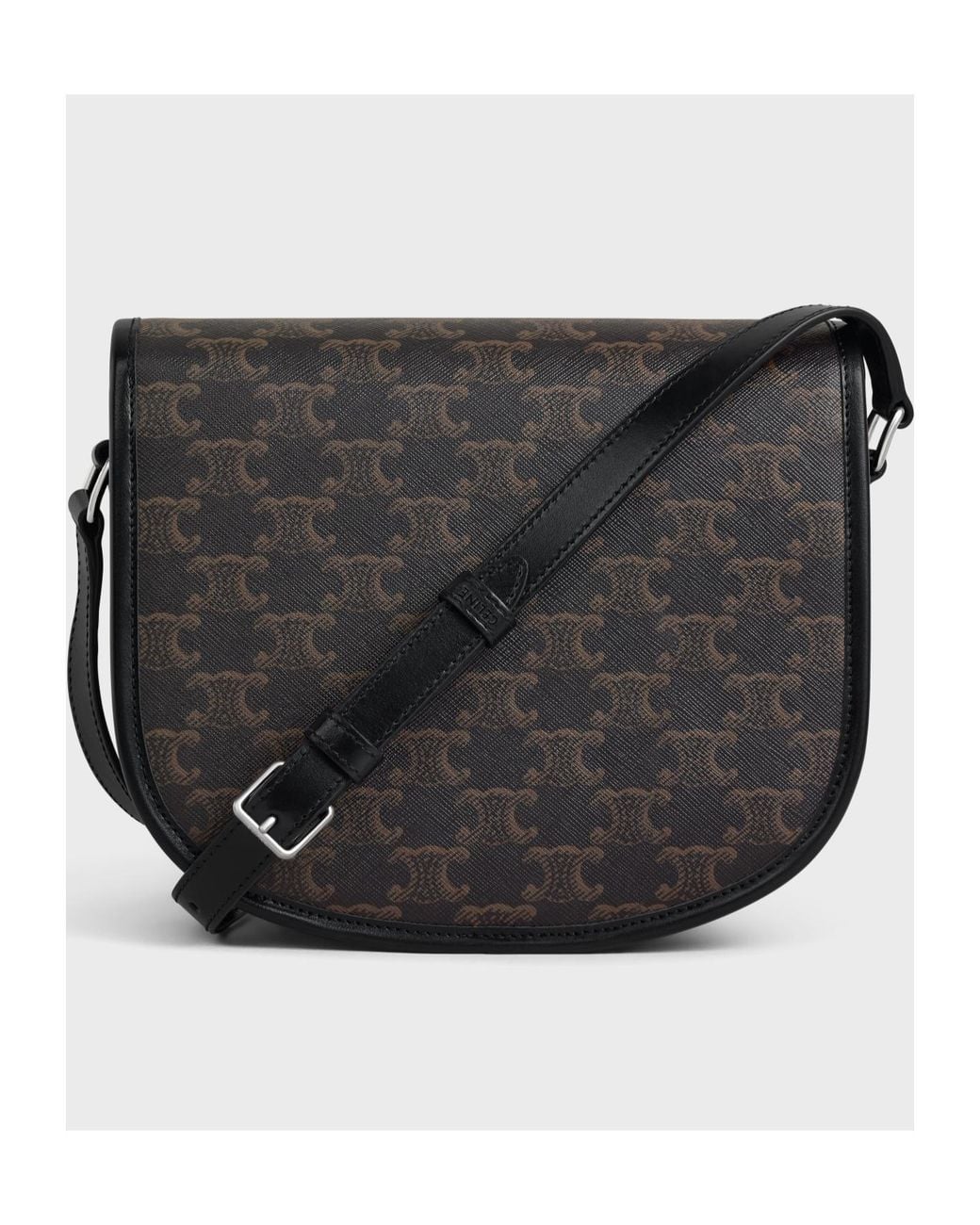 Céline Black Medium Besace Triomphe for men