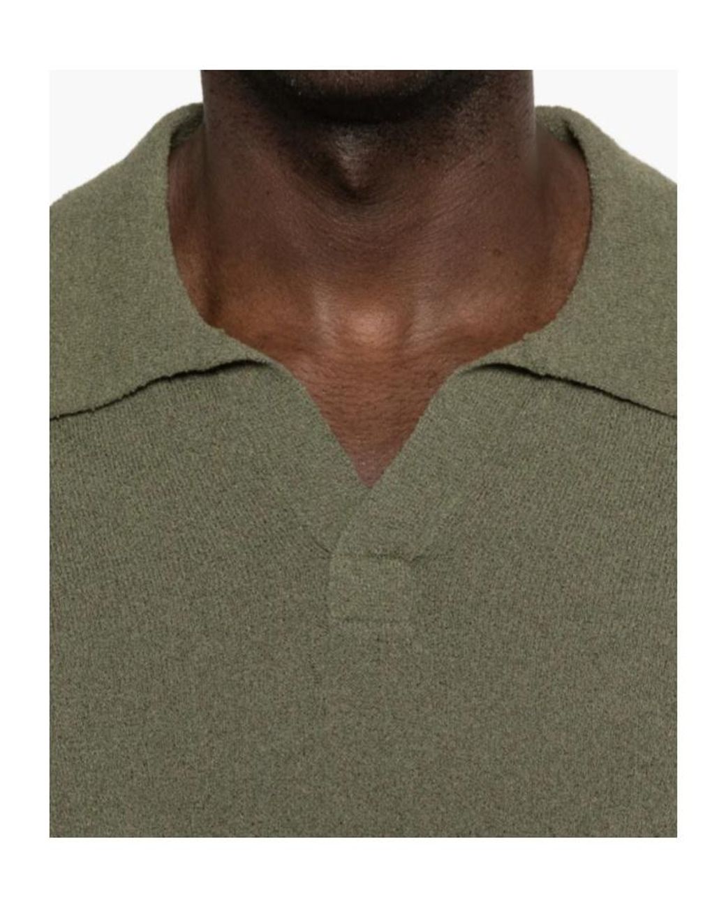 Roberto Collina Green Short-Sleeved Polo Shirt for men