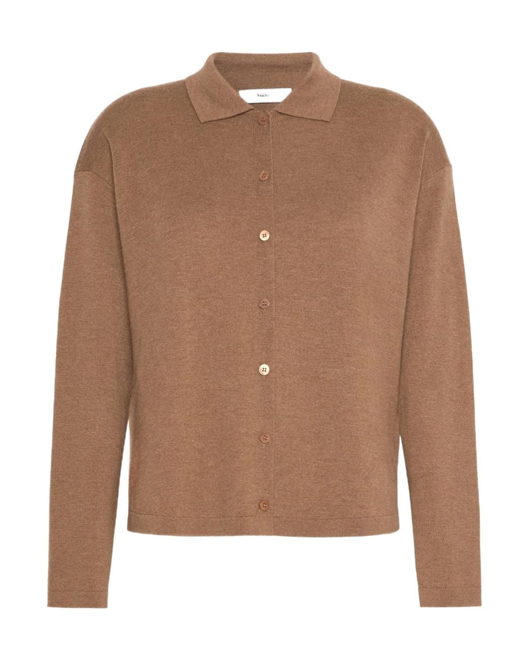Max Mara Brown Collared Button-Up Cardigan