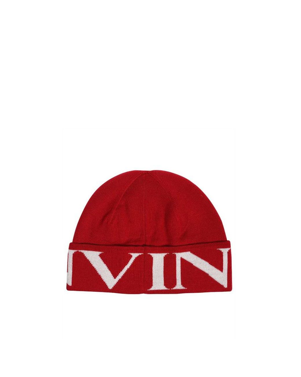 Lanvin Red No-Brimmed Urinal Hat