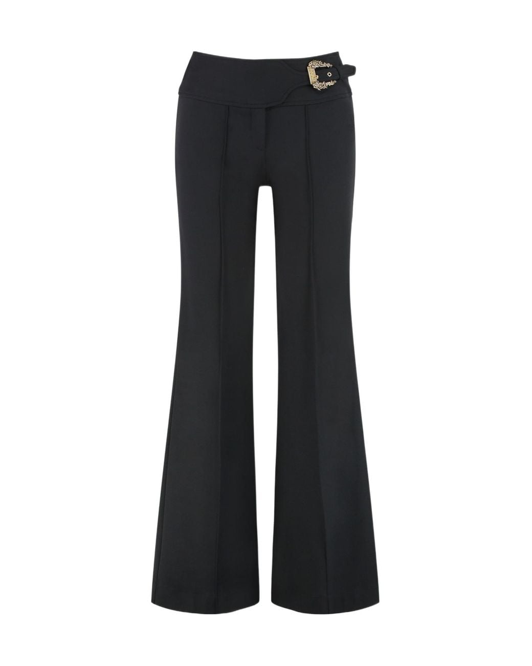 Versace Jeans Black Couture Belted Flare Pants