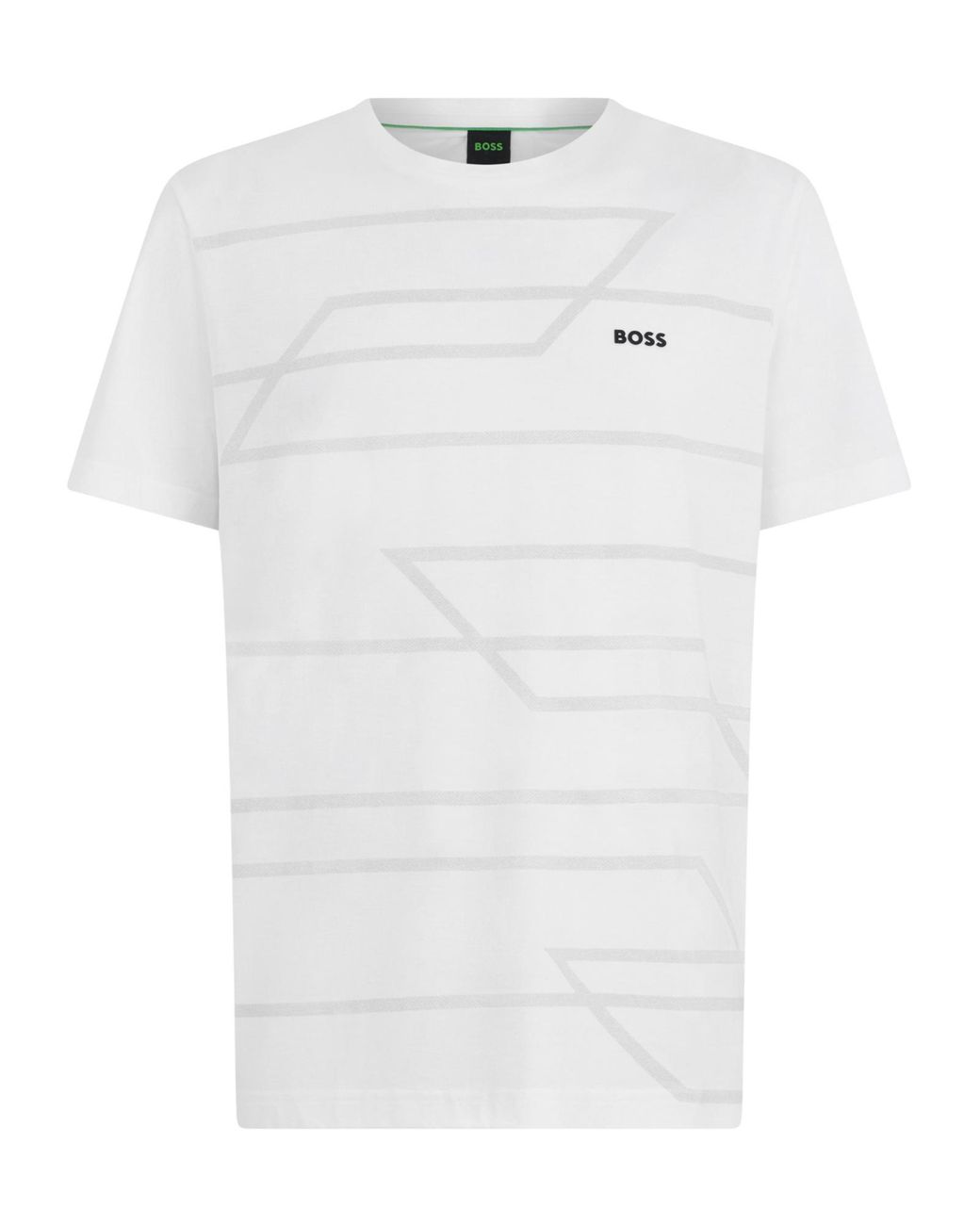 Boss White Boss Geometric Print T-Shirt for men