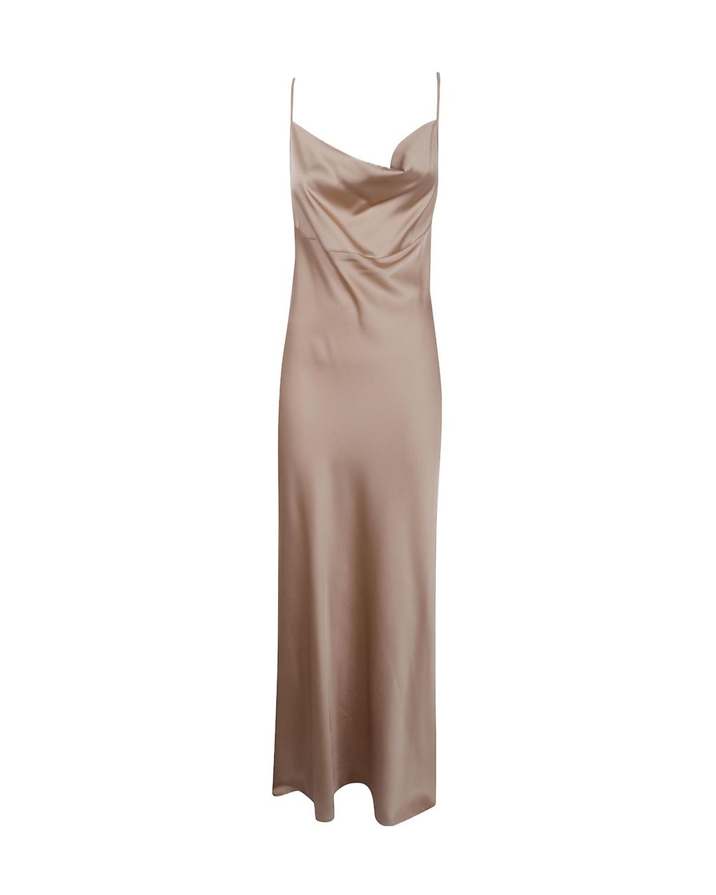 D.exterior Natural Draped Long Dress