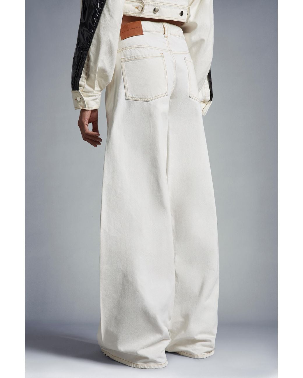 Moncler White Bleached Denim Jeans