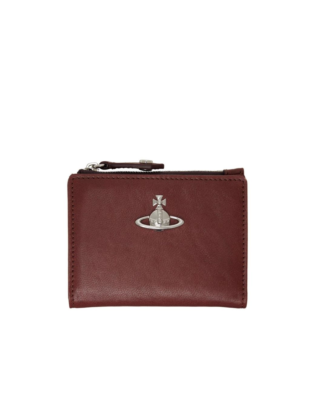 Vivienne Westwood Red Orb Zip Bifold Wallet for men