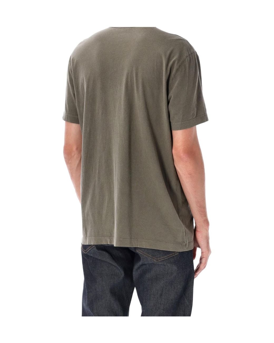 James Perse Gray Crewneck Short-Sleeved T-Shirt for men