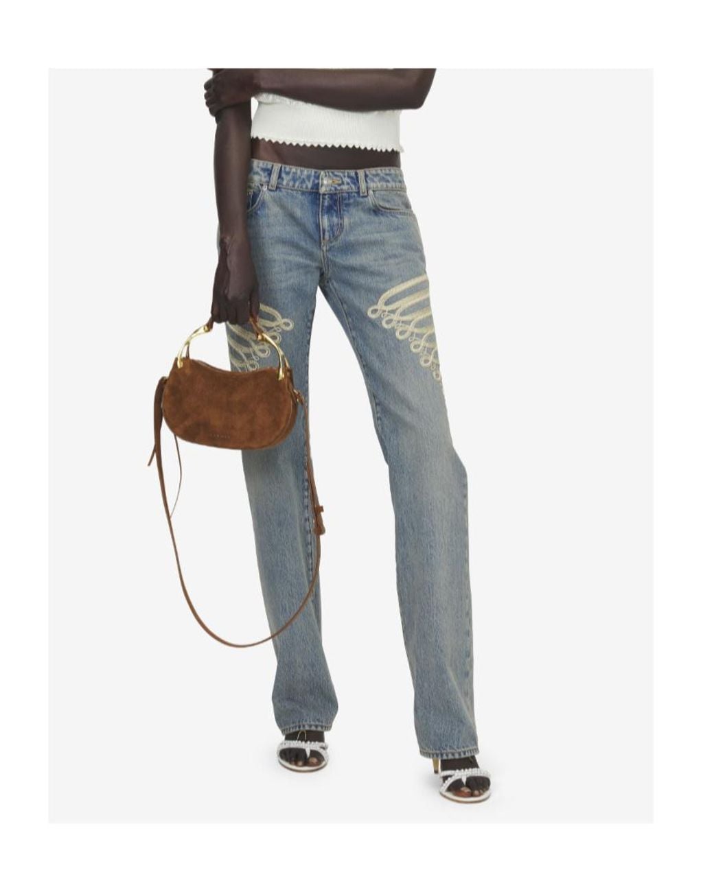 McQueen Brown Wishbone Mini Tote Bag
