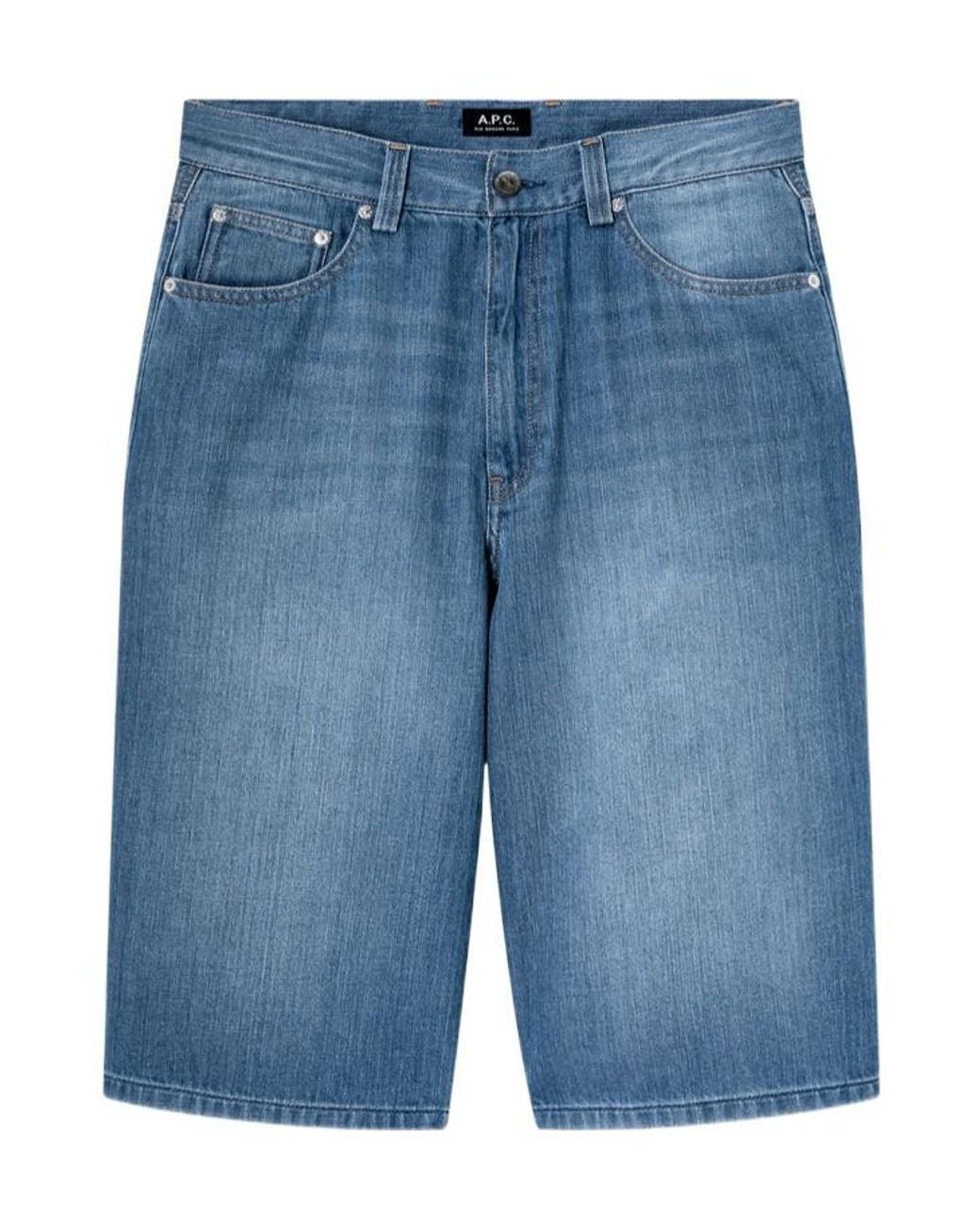 A.P.C. Blue Westland Denim Shorts for men