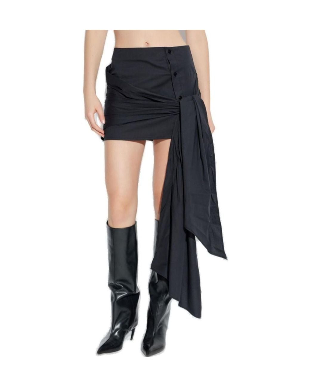 The Attico Black Short Skirts