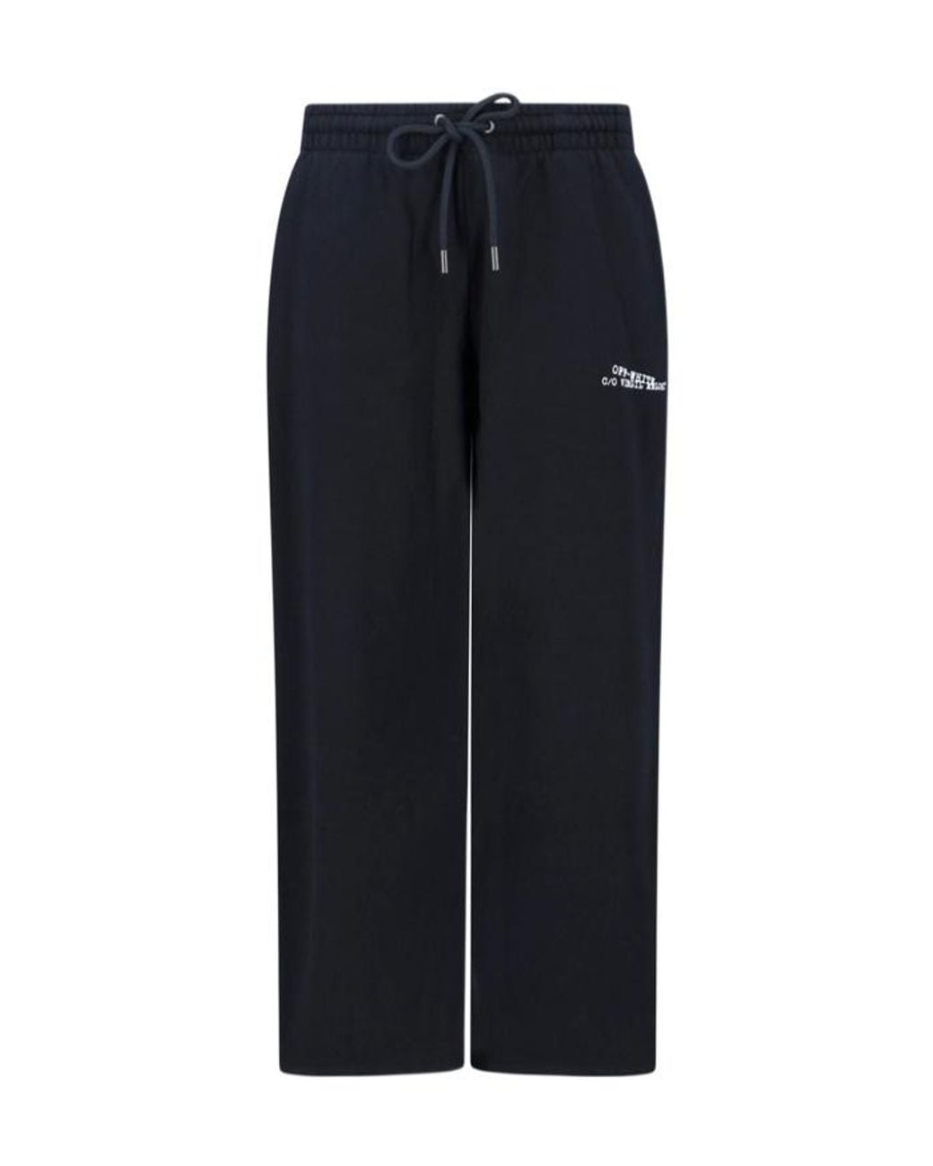 Off-White c/o Virgil Abloh Blue Logo Print Drawstring Pants for men