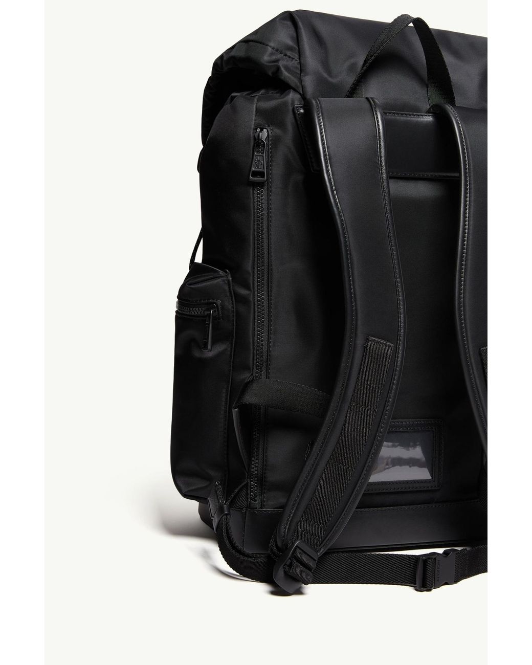 Moncler Black Kenton Logo Patch Backpack for men